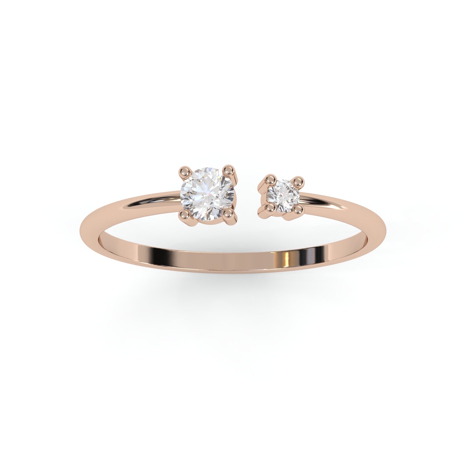MYC-Paris Bague Elodie Plaqué Or Rose 18K Acier Inox + Cristaux Autrichiens – Bijou Élégant