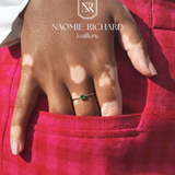 Toi & Moi Ring - Recycled 18kt Yellow Gold - Tsavorite Garnet and Diamond