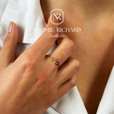 Ring Toi & Moi - White Gold Recycled 18kt - Amethyst and Diamond