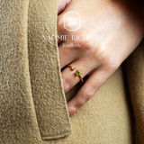 Toi & Moi Ring - Recycled 18kt White Gold - Peridot and Diamond