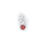 Cascade Necklace - 18kt Recycled White Gold - Almandine Garnet and Diamonds