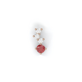 Cascade Necklace - 18kt Recycled Rose Gold - Almandine Garnet and Diamond