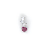 Cascade Necklace - Recycled 18kt White Gold - Rhodolite Garnet and Diamonds
