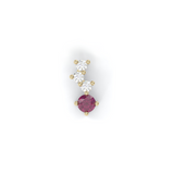 Cascade Necklace - Recycled 18kt Yellow Gold - Rhodolite Garnet and Diamonds