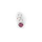 Cascade Pendant - Recycled 18kt Pink Gold - Rhodolite Garnet and Diamonds