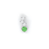 Necklace Cascade - White Gold Recycled 18kt - Tsavorite Garnet and Diamonds