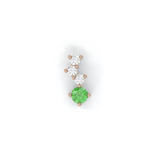 Cascade Necklace - Recycled 18kt Pink Gold - Tsavorite Garnet and Diamonds