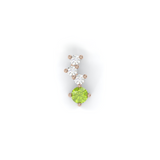 Necklace Cascade - Pink Gold Recycled 18kt - Peridot and Diamonds