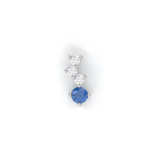 Necklace Cascade - White Gold Recycled 18kt - Sapphire and Diamonds