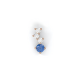 Necklace Cascade - Pink Gold Recycled 18kt - Sapphire and Diamonds