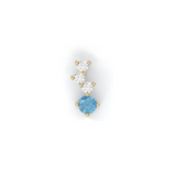 Necklace Cascade - Yellow Gold Recycled 18kt - London Topaz and Diamonds