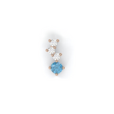 Necklace Cascade - Pink Gold Recycled 18kt - London Topaz and Diamonds