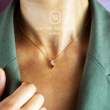 Pendentif Cascade - Or Jaune recyclé 18kt - Grenat Almandin et Diamants