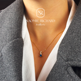 Pendentif Cascade - Or Jaune recyclé 18kt - Saphir et Diamants