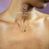 Pendentif Cascade - Or Jaune recyclé 18kt - Topaze London et Diamants