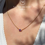 Ring Toi & Moi - Pink Gold Recycled 18kt - Amethyst and Diamond