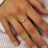 Bague Toi & Moi - Or Rose recyclé 18kt - Diamants