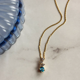 Collier Cascade - Or Jaune recyclé 18kt - Topaze London et Diamants
