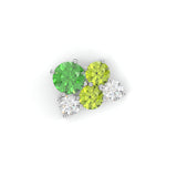 Bourgeon Earrings - White Gold - Tsavorite Garnet, Peridots, and Diamonds