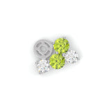 Bourgeon Earrings - White Gold - Tsavorite Garnet, Peridots, and Diamonds