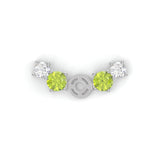 Brindille Earrings - White Gold - Tsavorite Garnet, Peridots, and Diamonds