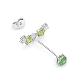 Brindille Earrings - White Gold - Tsavorite Garnet, Peridots, and Diamonds