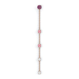 Earring Floraison Suspendue - Pink gold - Rhodolite garnet, pink tourmalines and diamonds