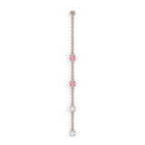 Earring Floraison Suspendue - Pink gold - Rhodolite garnet, pink tourmalines and diamonds