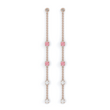 Earring Floraison Suspendue - Pink gold - Rhodolite garnet, pink tourmalines and diamonds