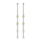 Floraison Suspendue Earrings - Pink Gold - Tsavorite Garnet, Peridots, and Diamonds