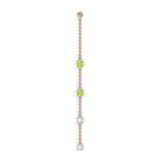 Floraison Suspendue Earrings - Pink Gold - Tsavorite Garnet, Peridots, and Diamonds