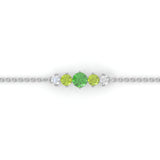 Eclosion Bracelet - White Gold - Tsavorite Garnet, Peridots, and Diamonds