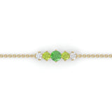 Eclosion Bracelet - Yellow Gold - Tsavorite Garnet, Peridots, and Diamonds