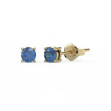 Floraison Suspendue Earrings - Yellow Gold - Sapphire, Aquamarines, and Diamonds