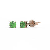 Floraison Suspendue Earrings - Pink Gold - Tsavorite Garnet, Peridots, and Diamonds