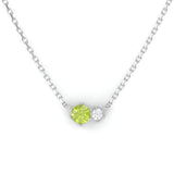 Toi & Moi Ring - Recycled 18kt Pink Gold - Peridot and Diamond