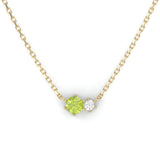Toi & Moi Ring - Recycled 18kt Pink Gold - Peridot and Diamond