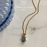 Pendentif Cascade - Or Jaune recyclé 18kt - Topaze London et Diamants