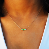 Eclosion Necklace - Pink Gold - Tsavorite Garnet, Peridots, and Diamonds