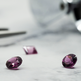 Bague Solitaire - Or Jaune recyclé 18kt - Grenat Rhodolite