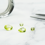 Pendentif Cascade - Or Jaune recyclé 18kt - Péridot et Diamants