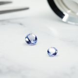 Collier Toi & Moi - Or Rose recyclé 18kt - Tanzanite et Diamant