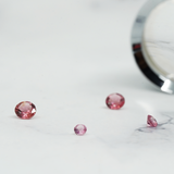 Collier Toi & Moi - Or Rose recyclé 18kt - Tourmaline rose et Diamant