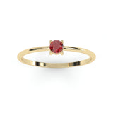 Toi & Moi Ring - Recycled 18kt Yellow Gold - Tsavorite Garnet and Diamond
