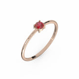 Toi & Moi Ring - Recycled 18kt Yellow Gold - Tsavorite Garnet and Diamond