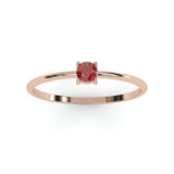 Toi & Moi Ring - Recycled 18kt Yellow Gold - Tsavorite Garnet and Diamond