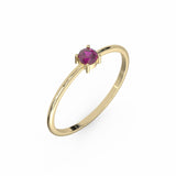 Toi & Moi Ring - Recycled 18kt Yellow Gold - Tsavorite Garnet and Diamond