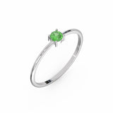 Toi & Moi Ring - Recycled 18kt Yellow Gold - Tsavorite Garnet and Diamond