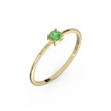 Toi & Moi Ring - Recycled 18kt Yellow Gold - Tsavorite Garnet and Diamond