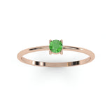 Toi & Moi Ring - Recycled 18kt Yellow Gold - Tsavorite Garnet and Diamond